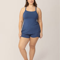 Bamboo Lounge Around Nursing Tank | Slate Blue