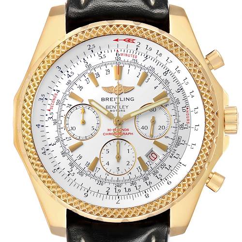 Photo of Breitling Bentley Motors Yellow Gold White Dial Mens Watch K25362