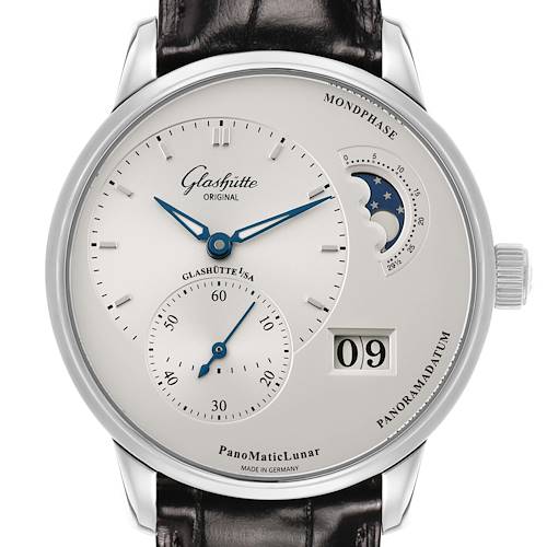 Photo of Glashutte PanoMaticLunar Steel Silver Dial Mens Watch 1-90-02-42-32-61