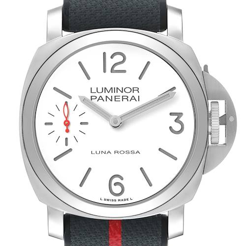 Photo of Panerai Luminor Luna Rossa 44 Steel White Dial Mens Watch PAM01342 Box Papers