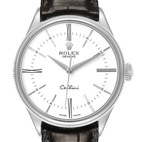 Photo of Rolex Cellini Time White Gold White Dial Mens Watch 50509